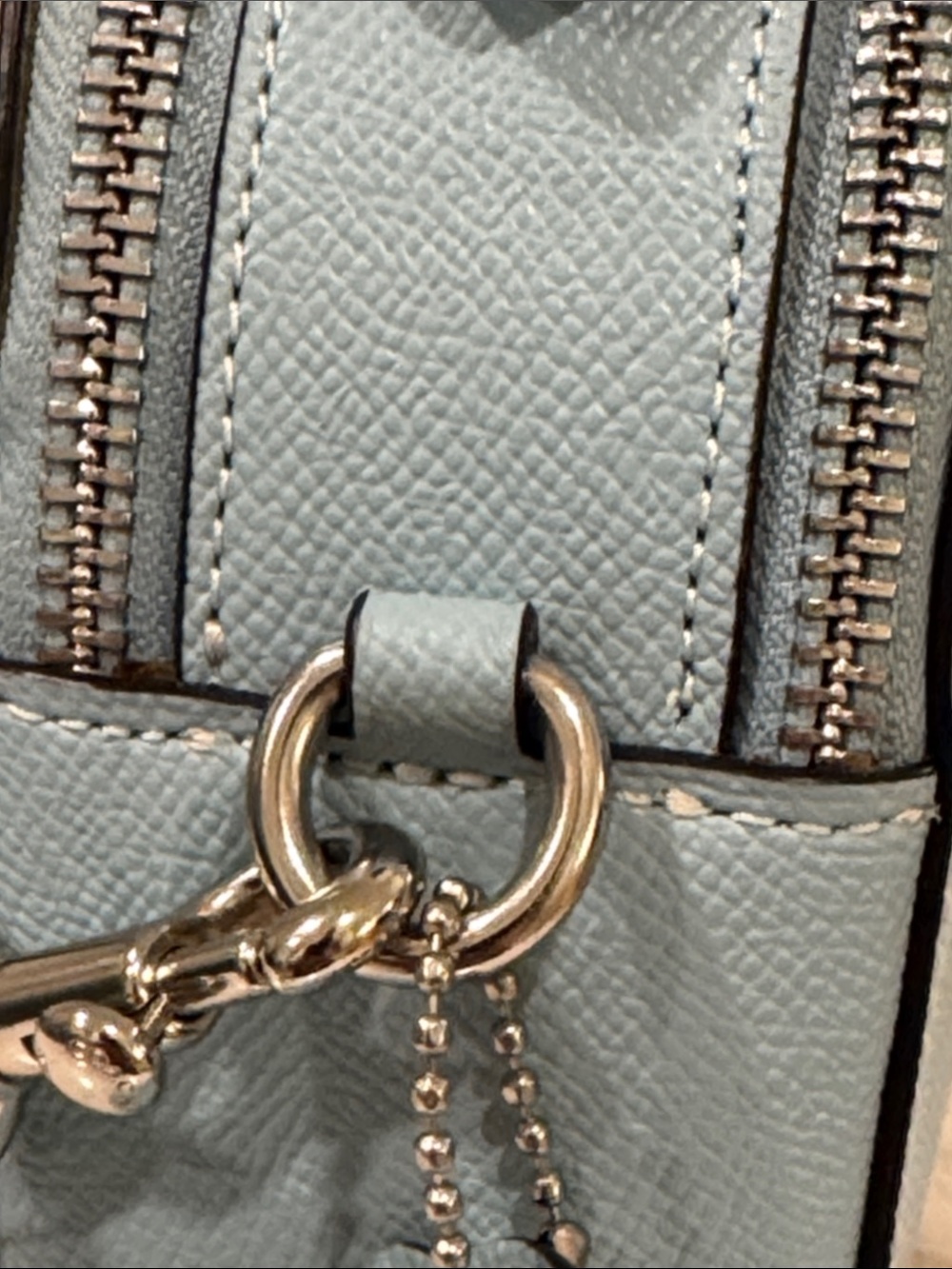 Coach Bag Mini Serena Crossbody Light Blue Leather Satchel - Picture 10 of 17